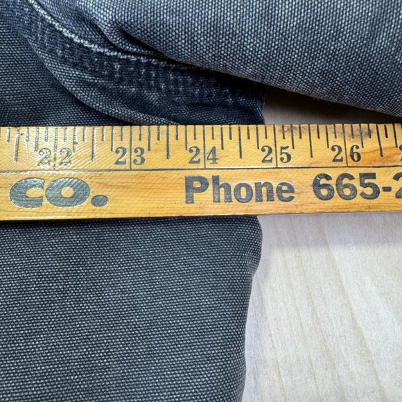 Carhartt Mens Work CQ185 Coat Jacket Quilted Lined‎ Black Faded Distressed - Picture 3 of 12